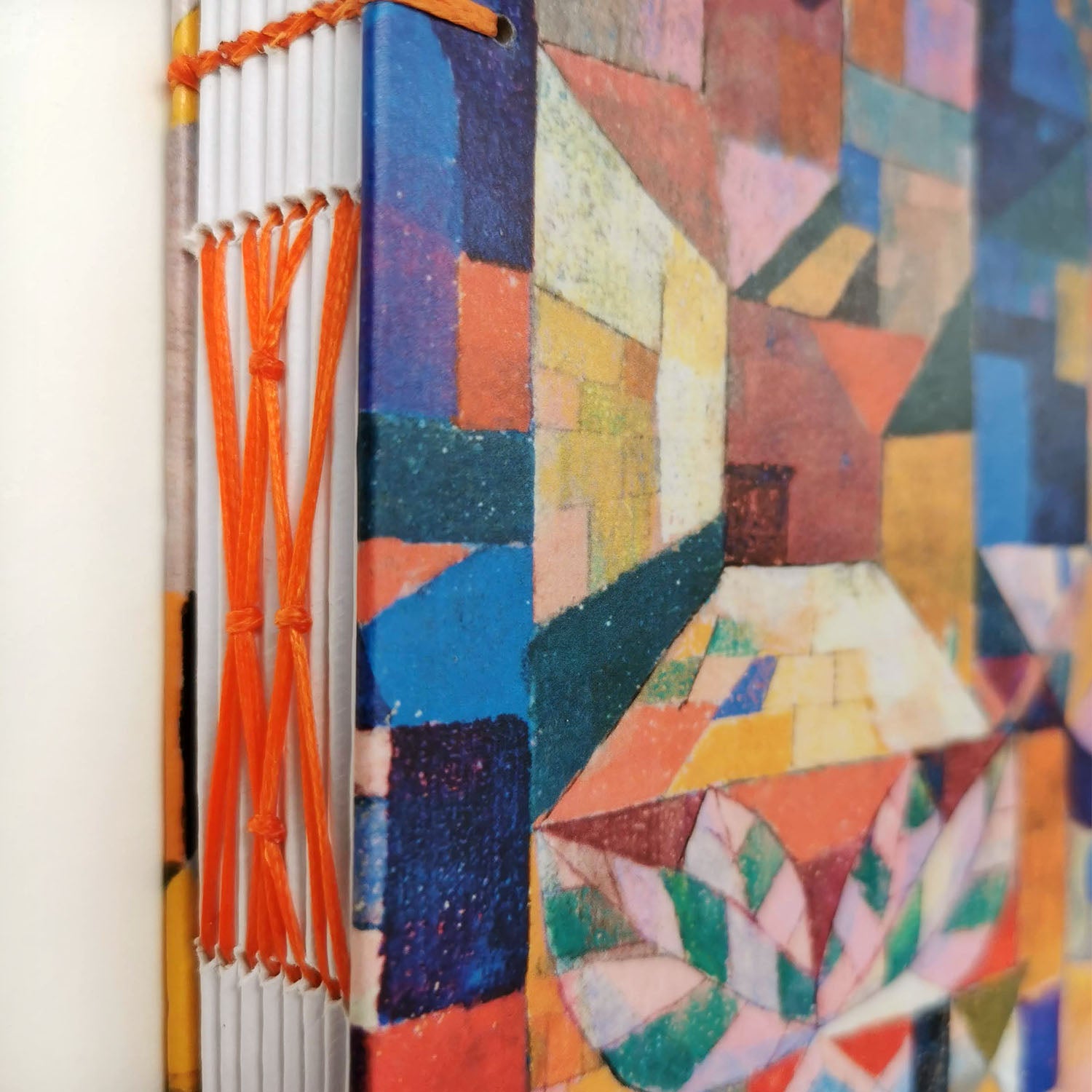 Χειροποίητo Σημειωματάριo με Βυζαντινή Βιβλιοδεσία - Paul Klee - Colorful Architecture