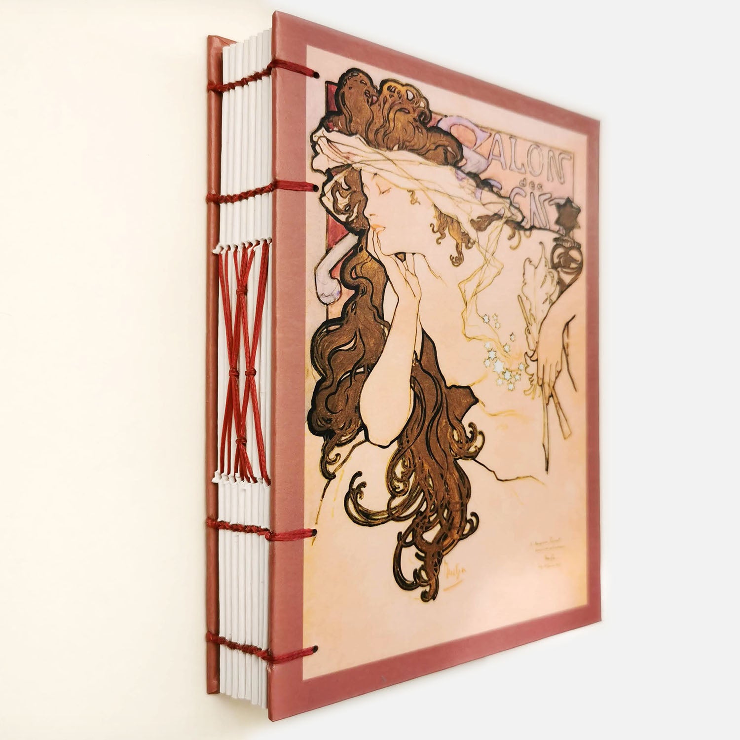 Χειροποίητo Σημειωματάριo με Βυζαντινή Βιβλιοδεσία - Alfons Mucha - Salon des Cent poster