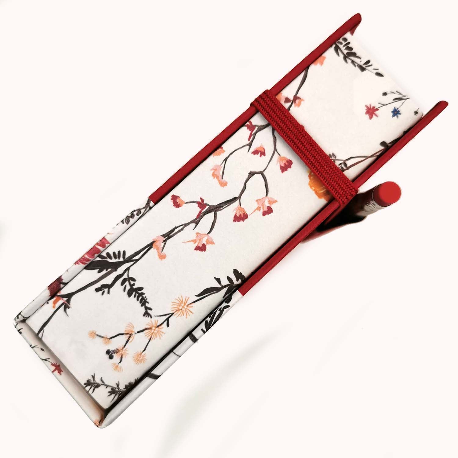 Premium Χειροποίητo Σημειωματάριo σε κασετίνα - Flowers on white