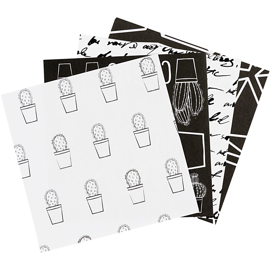 Small Origami Set Black Cactus