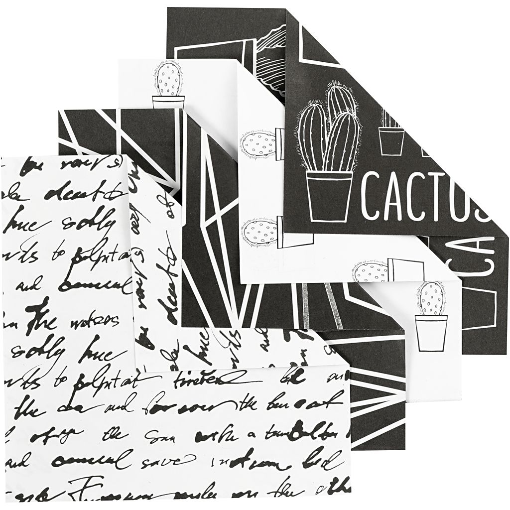 Small Origami Set Black Cactus