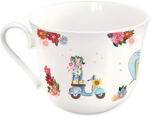 Πορσελάνινη κούπα - Life is a journey μπλε