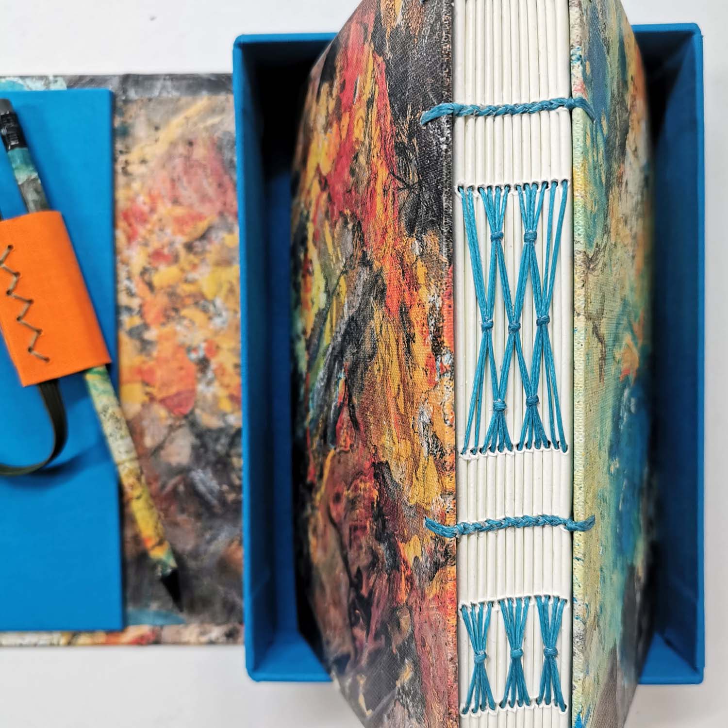 Premium Χειροποίητo Σημειωματάριo σε κασετίνα - Earth from above