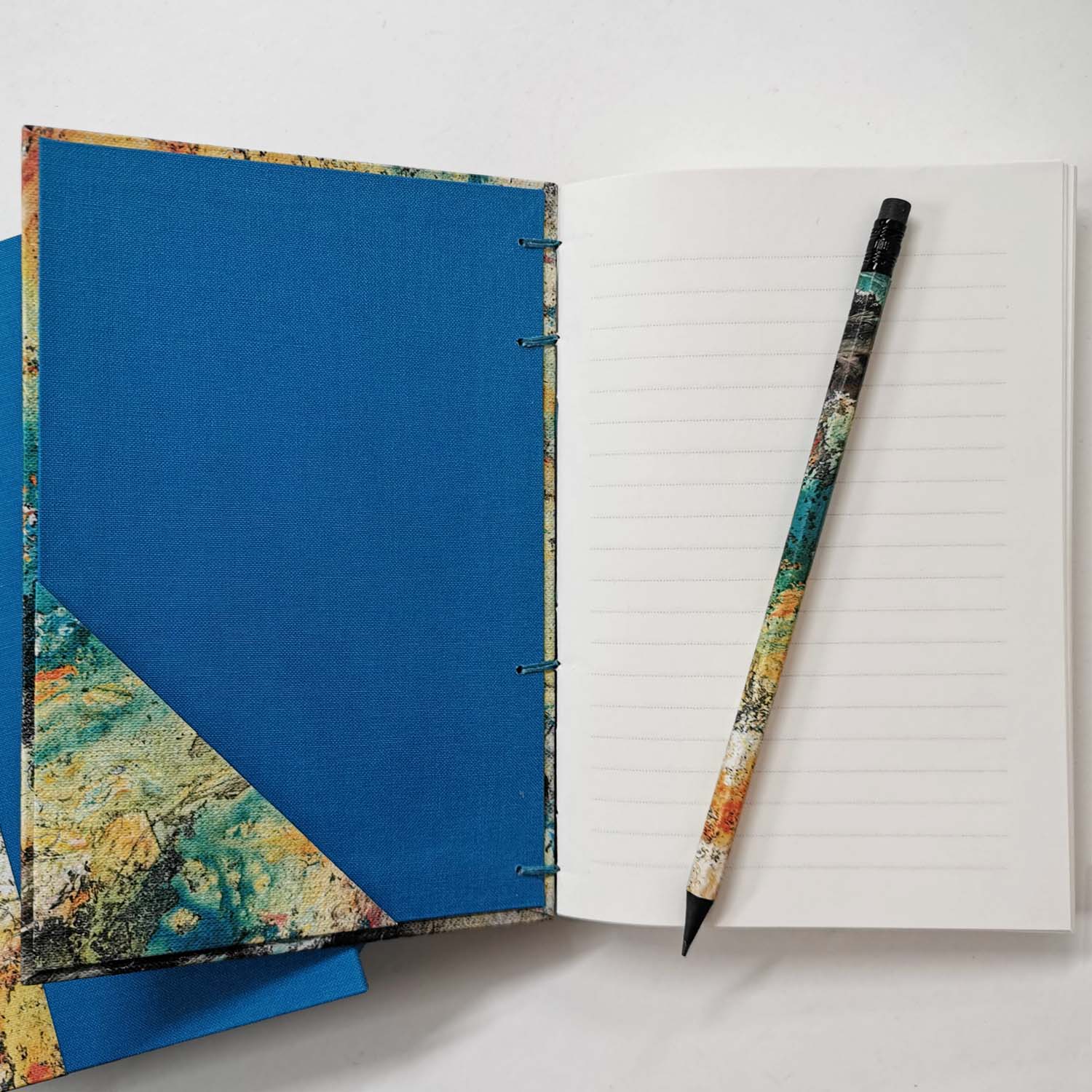 Premium Χειροποίητo Σημειωματάριo σε κασετίνα - Earth from above