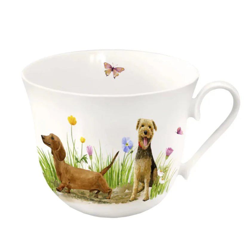 Πορσελάνινη κούπα - Διασκέδαση με σκύλους
