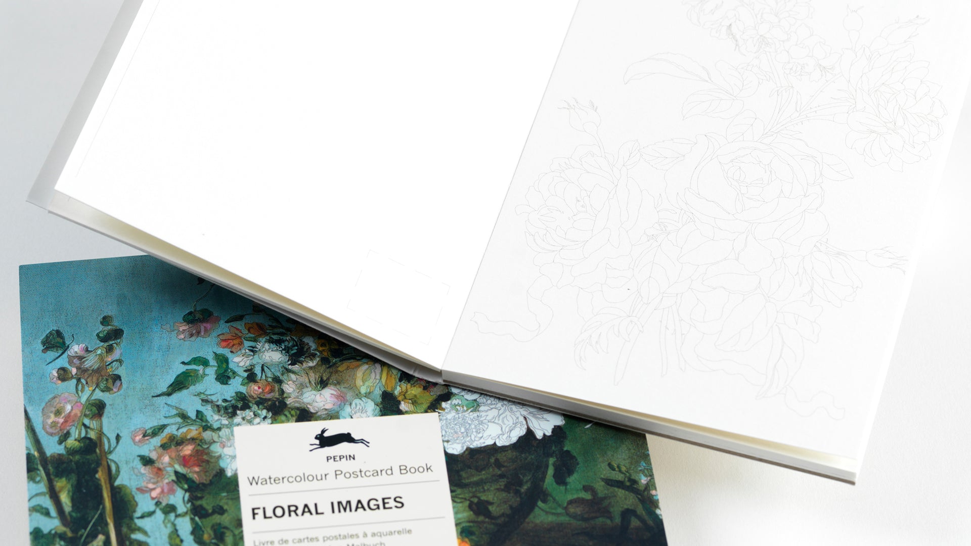 Watercolour Postcard Book - Floral