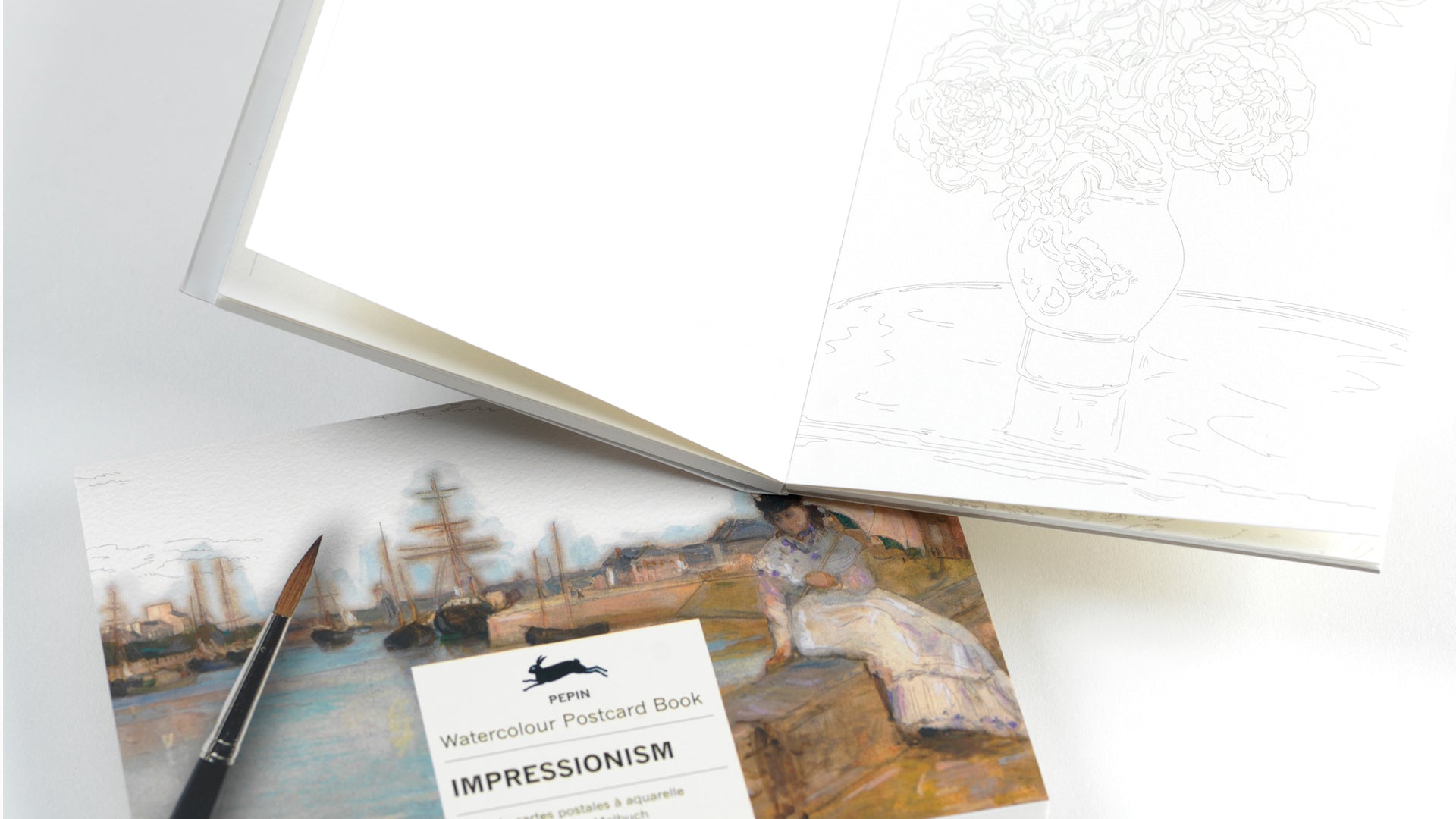 Watercolour Postcard Book - Impressionism