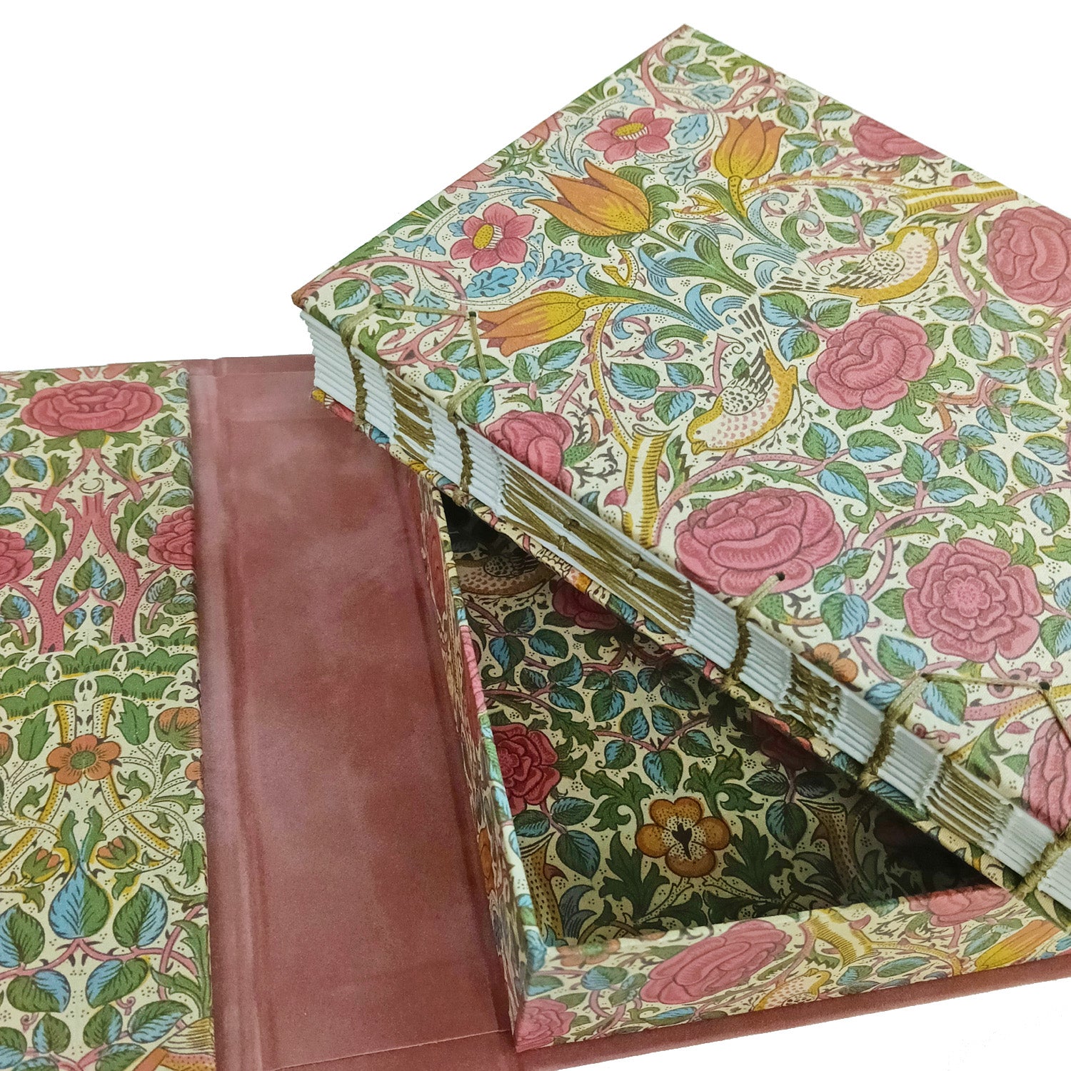 Premium Χειροποίητo Σημειωματάριo σε κασετίνα - Rose textile