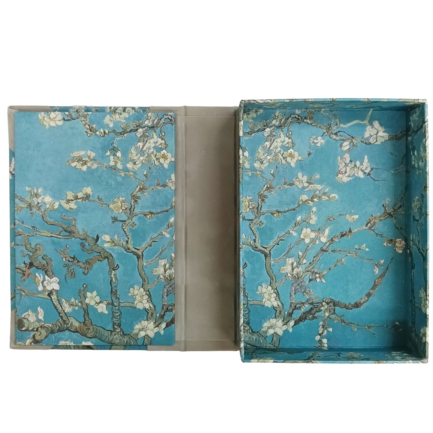 Premium Χειροποίητo Σημειωματάριo σε κασετίνα - Van Gogh Almond Blossoms