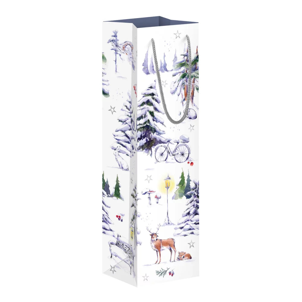 Τσάντα δώρου για μπουκάλια "Χειμερινό Πάρκο"