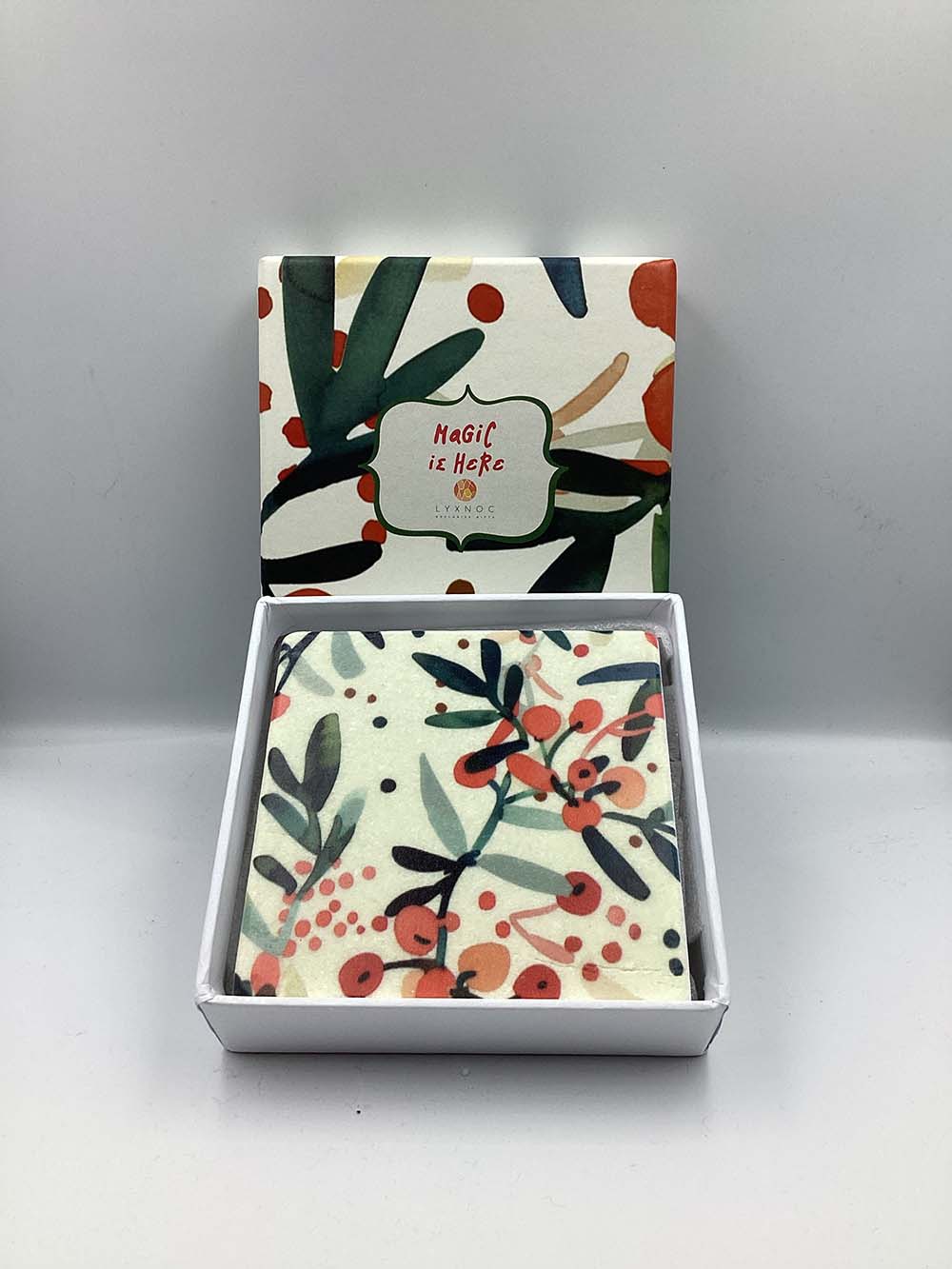 Σετ με 2 μαρμάρινα σουβέρ σε κουτί δώρου