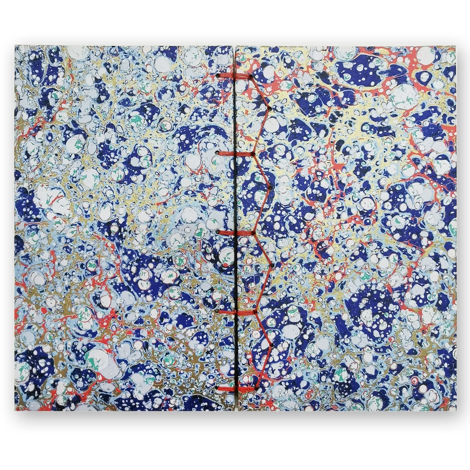 2023 Weekly Calendar with Byzantine Binding - Marbled Blue