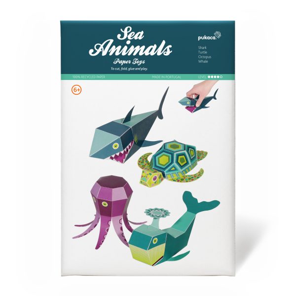 Σετ 4 ζώων της θάλασσας - Paper Toy