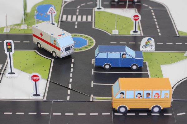 Αυτοκινητόδρομος και οχήματα Paper Toy