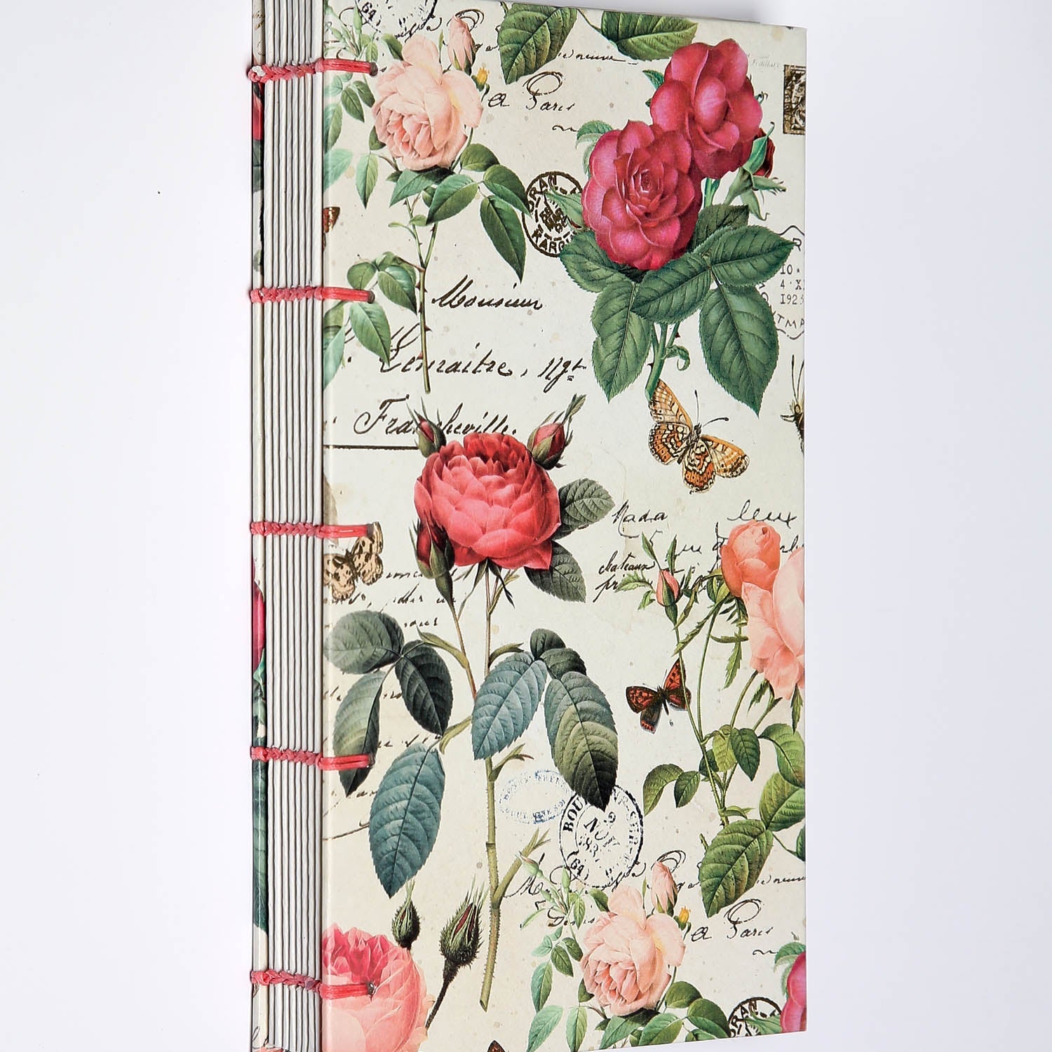 Handmade Notebook with Byzantine Binding - Rose