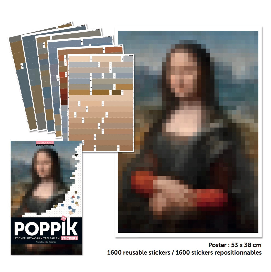 Μεγάλο Πόστερ με 1600 αυτοκόλλητα – Mona Lisa