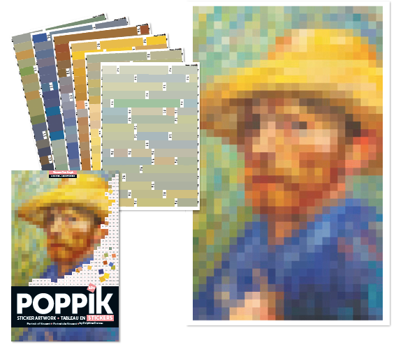Προσωπογραφία του Vincent με 1600 αυτοκόλλητα