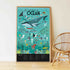 Large Poster with 59 Stickers - Ocean Animals