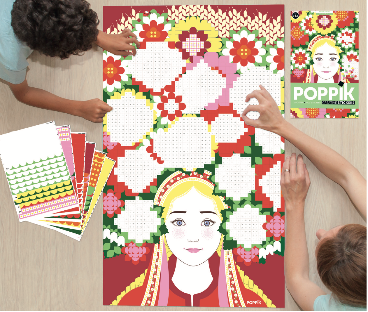 Large Poster with 1600 stickers – Flower Power