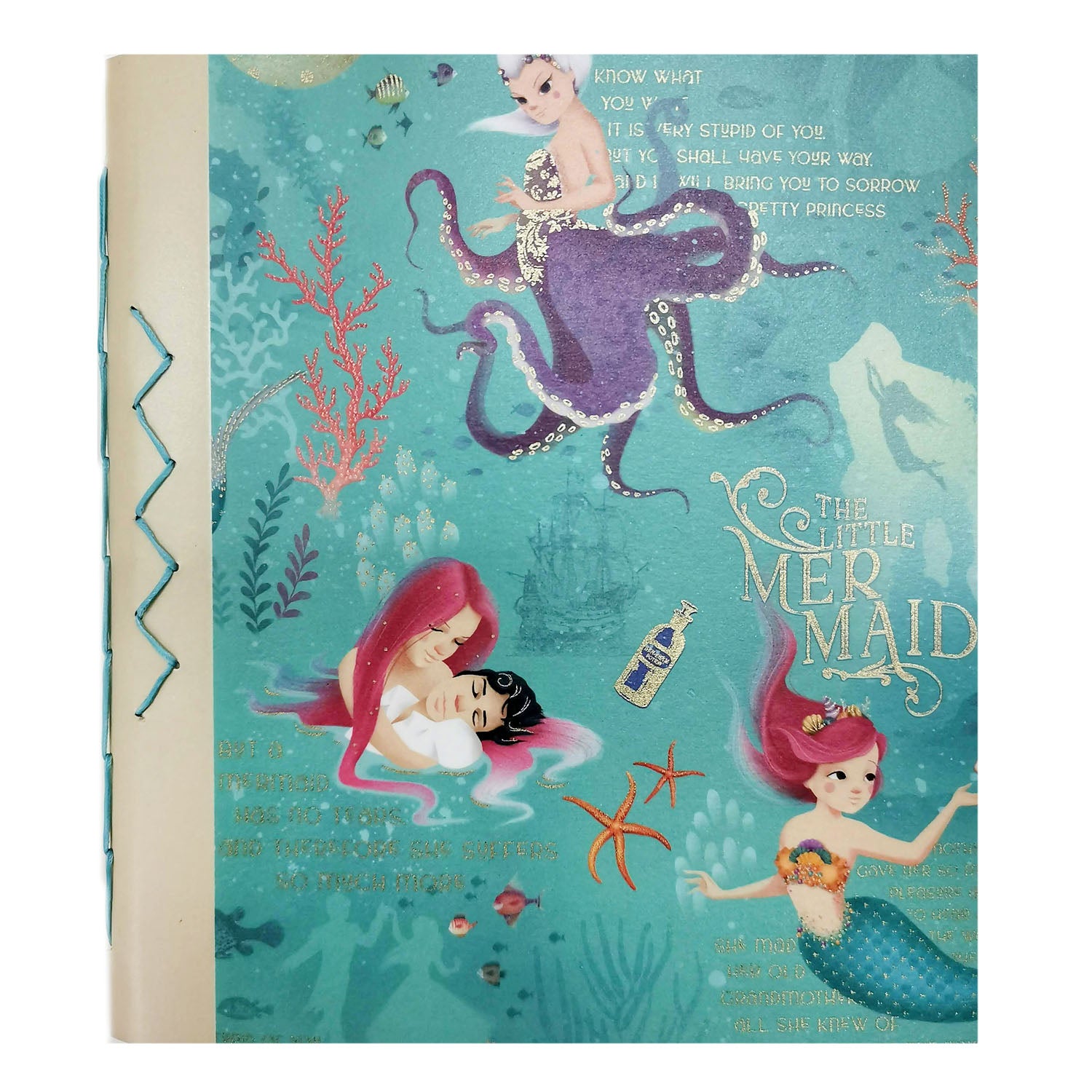 Handmade notebook - Little mermaid