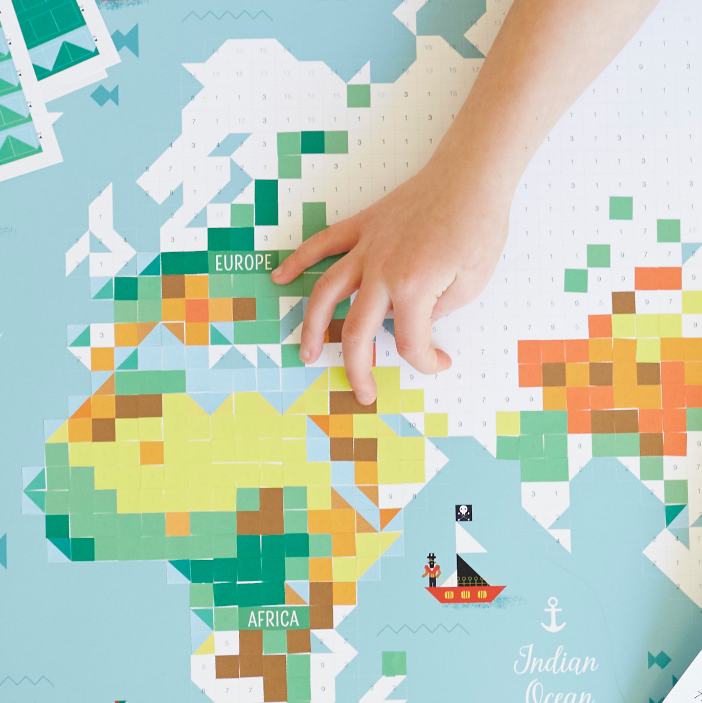 Large Poster with 1600 stickers - World Map