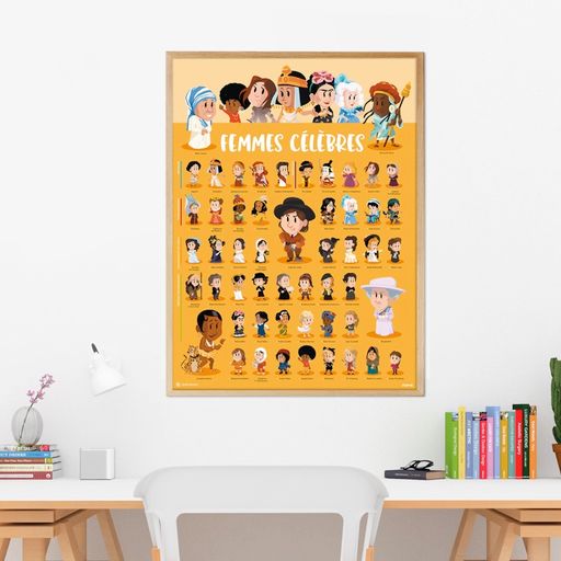 Large Poster with 46 stickers - Famous Women