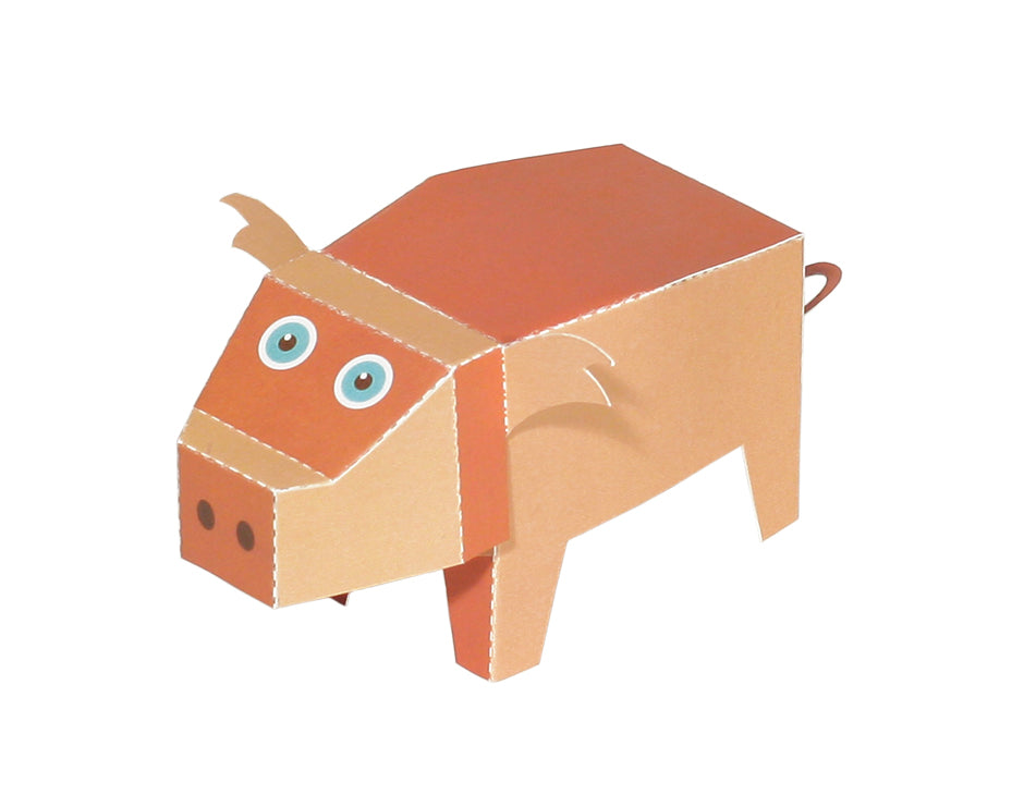 Σετ με 4 ζώα της φάρμας - Paper Toy