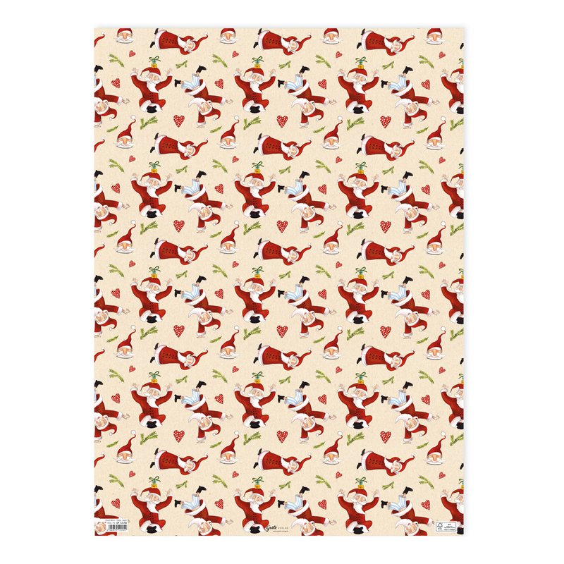 Christmas Wrapping Paper - Smiling Santa Claus
