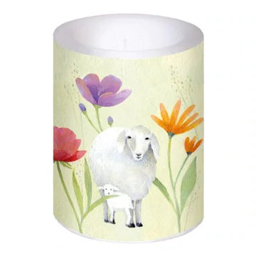 Candle with sheep