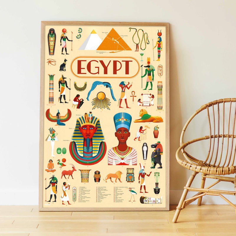 Large Poster with 35 stickers - Ancient Egypt