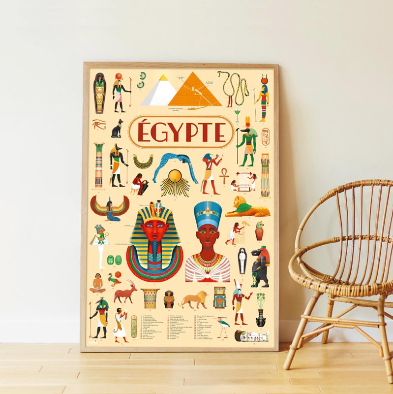 Large Poster with 35 stickers - Ancient Egypt