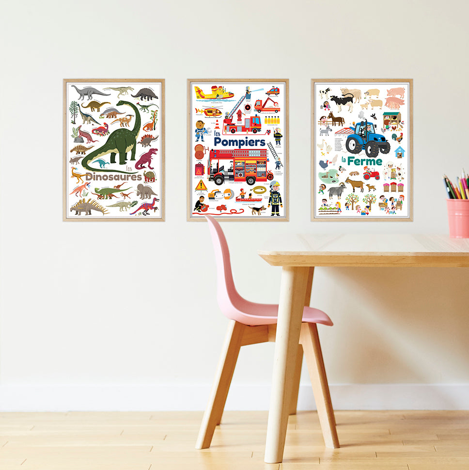 Mini Poster with 26 stickers – Dinosaurs
