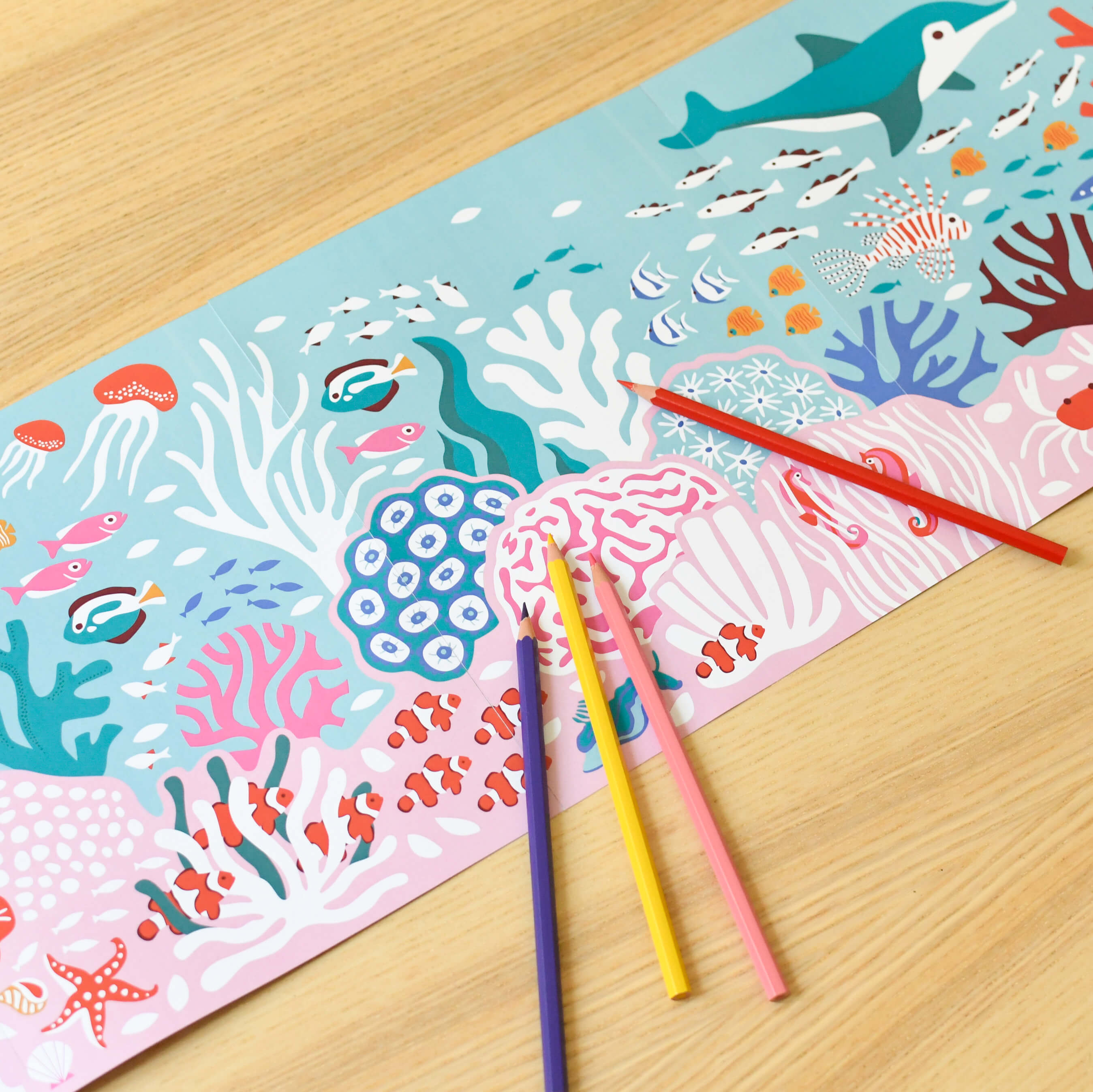 Coloring Poster - Coral Reef