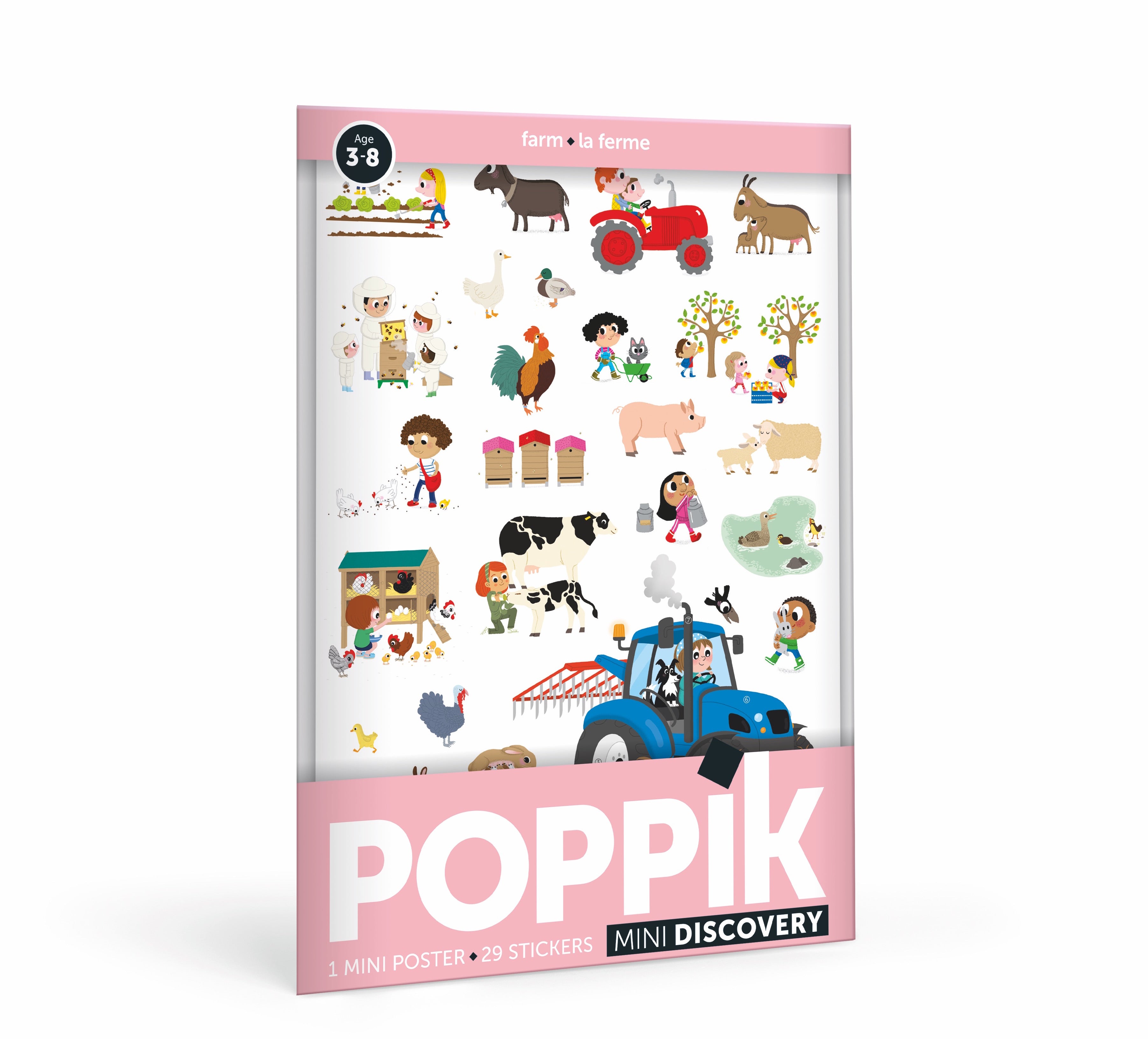 Mini Poster with 29 stickers – Farm