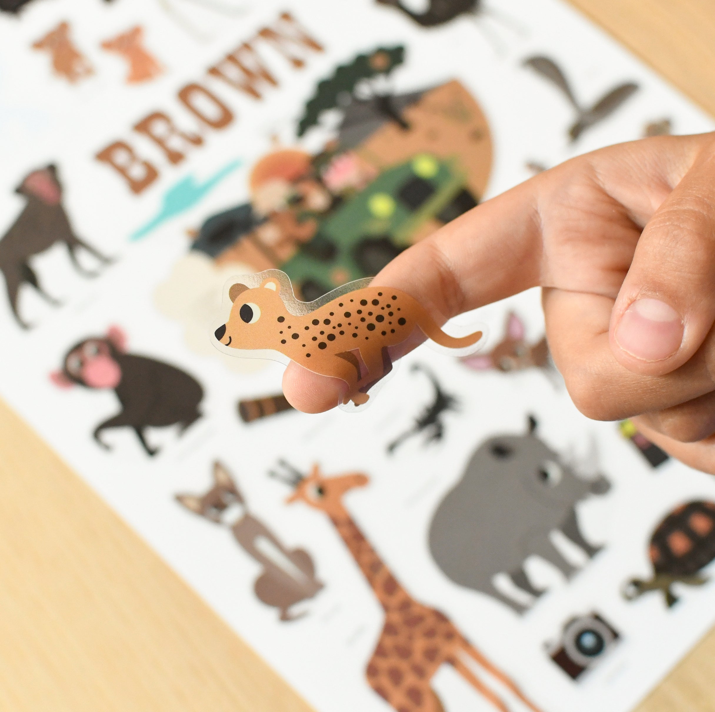 Mini Poster with 27 stickers – Coffee - Safari