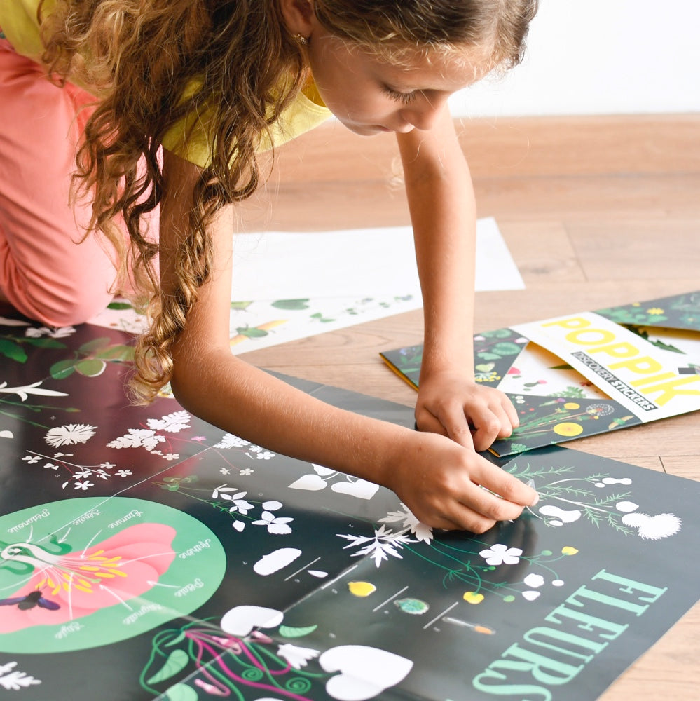 Large Poster with 72 stickers – Botanic