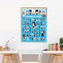 Large Poster with 44 Stickers - Famous People