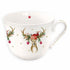 Porcelain Mug - Reindeer with flowers