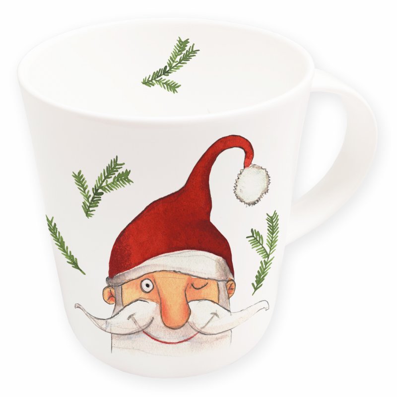 Porcelain Mug - Smiling Santa Claus
